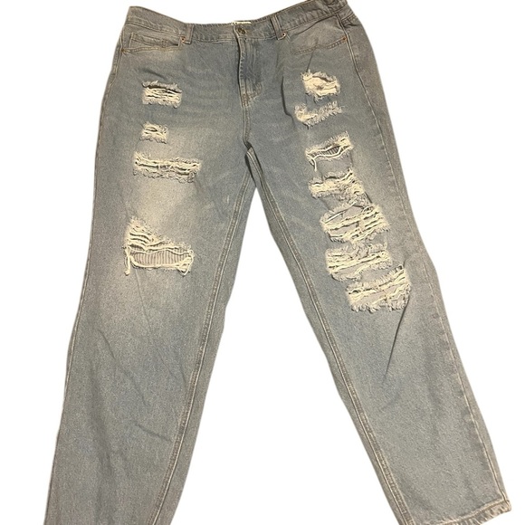 Distressed Light Blue Women's Jeans “ Wax Jean Collection” Size 1X - Picture 1 of 4